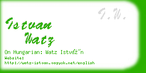 istvan watz business card